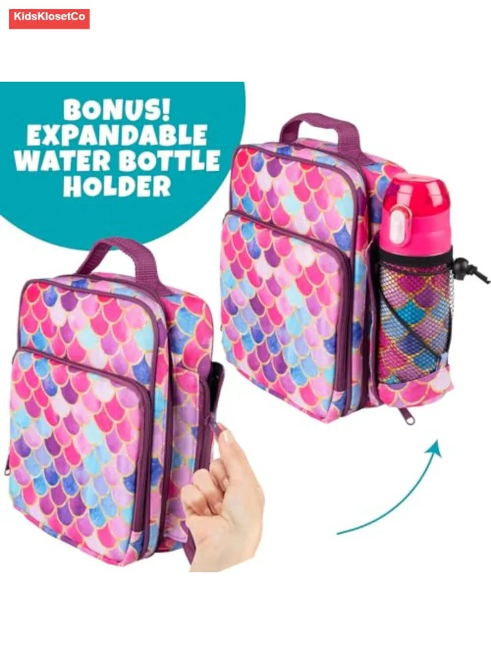 Insulated Lunch Box for Girls - Solid Metal Frame, Hot/Cold Retention, Bottle